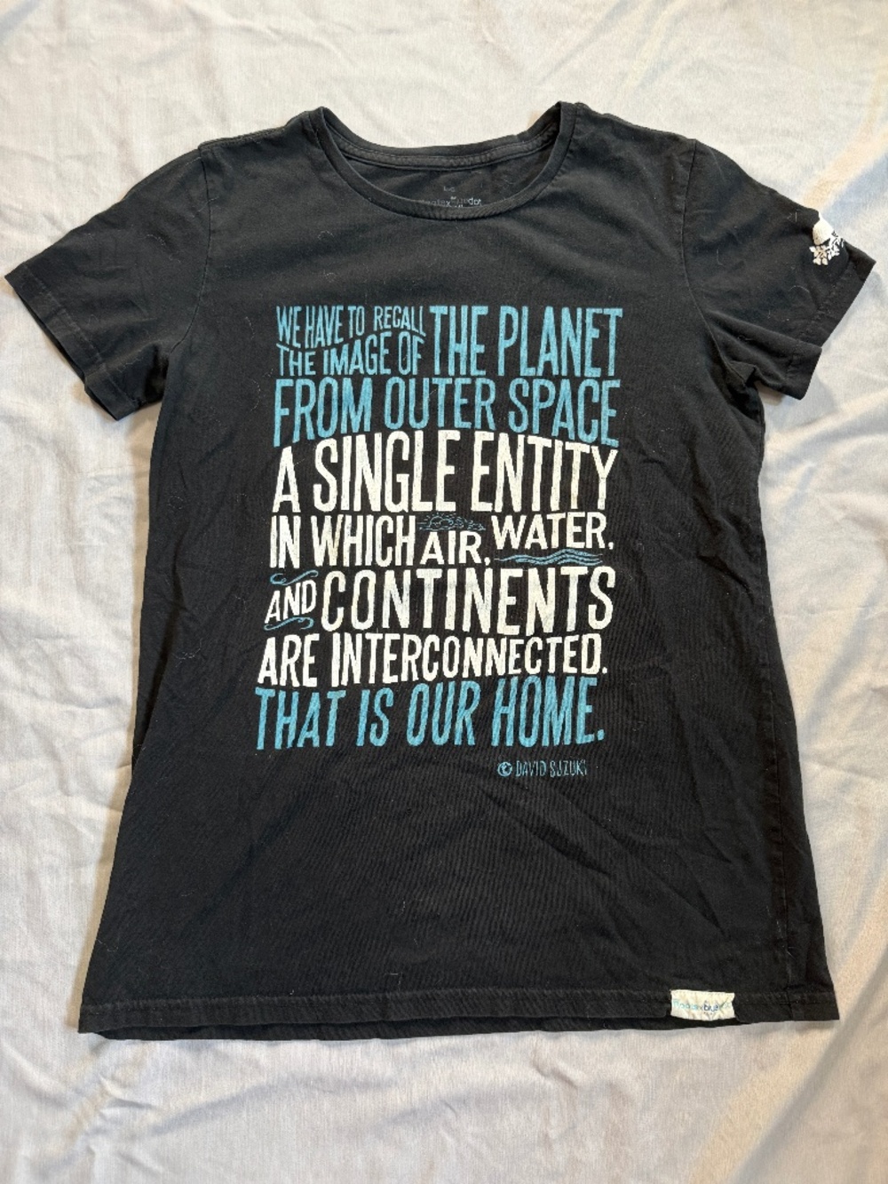 Roots David Suzuki Blue Dot Tour Graphic T-Shirt, Size Large